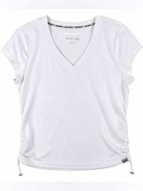 DKNY Sport Women's Crewneck‎ Short-Sleeve Side-Ruched Top